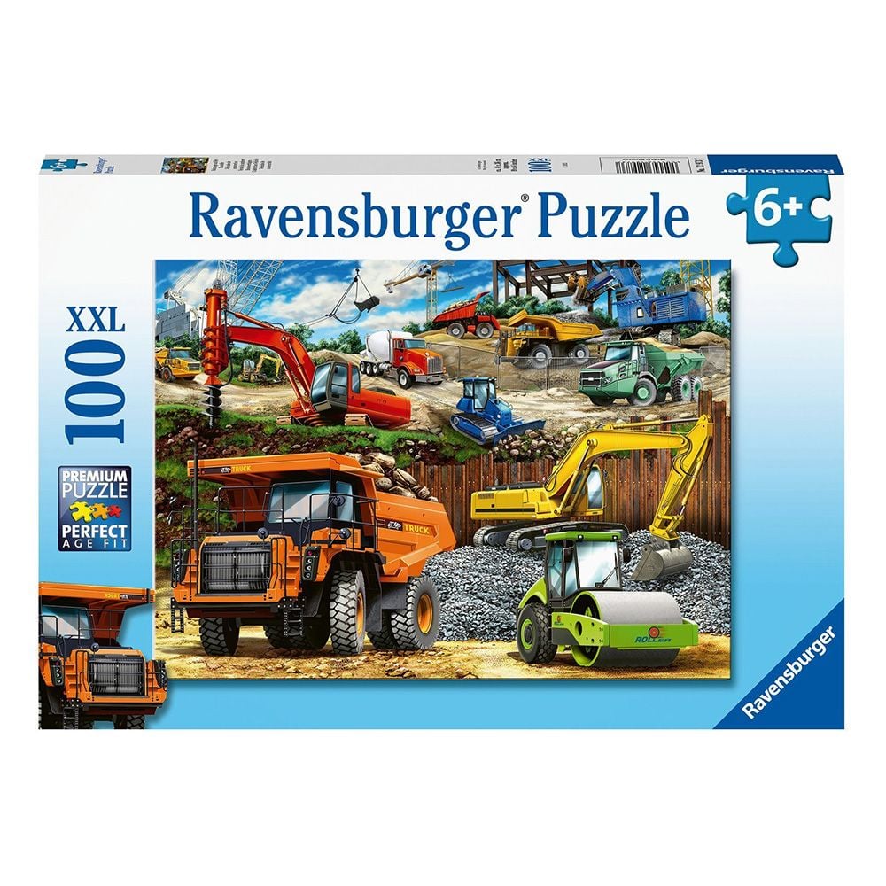 RAVENSBURGER - CONSTRUCTION VEHICLES 100PC - Toyworld Frankston