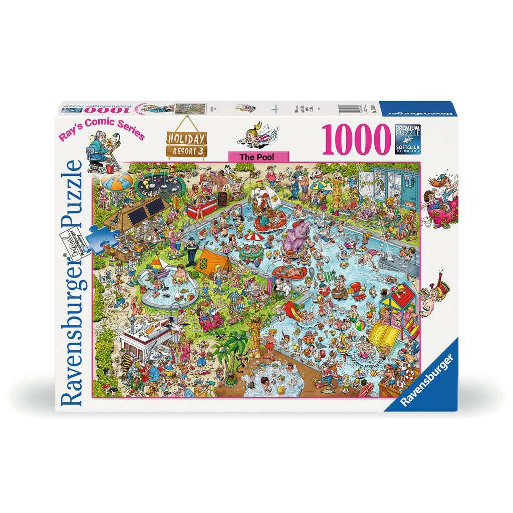 RAVENSBURGER 176366 - HOLIDAY RESORT 3 THE POOL 1000 PIECE PUZZLE - Toyworld Frankston