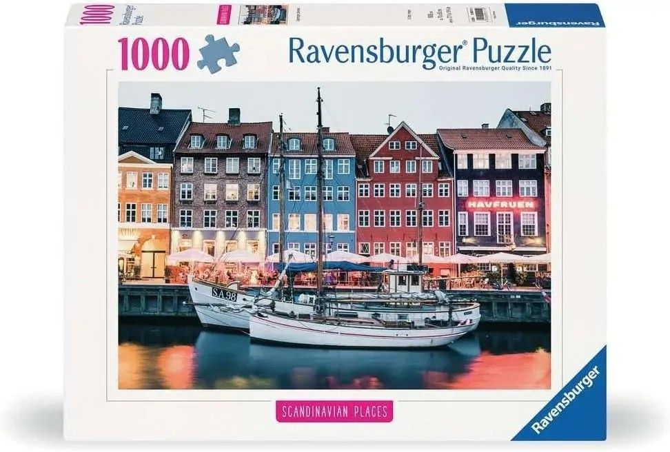 RAVENSBURGER SCANDINAVIAN PLACES - COPENHAGEN DENMARK 1000 PIECE PUZZLE