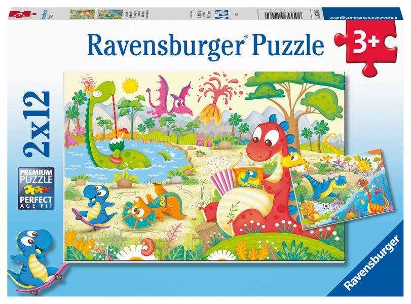 RAVENSBURGER PUZZLE - MY DINO FRIENDS 2 X 12 PIECE