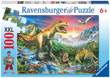 RAVENSBURGER - TIME OF THE DINOSAURS PUZZLE 100PC