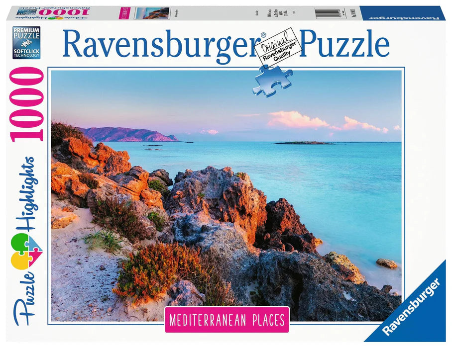 RAVENSBURGER PUZZLE - MEDITERRANEAN GREECE - MEDITERRANEAN PLACES COLLECTION 1000 PIECE - Toyworld Frankston