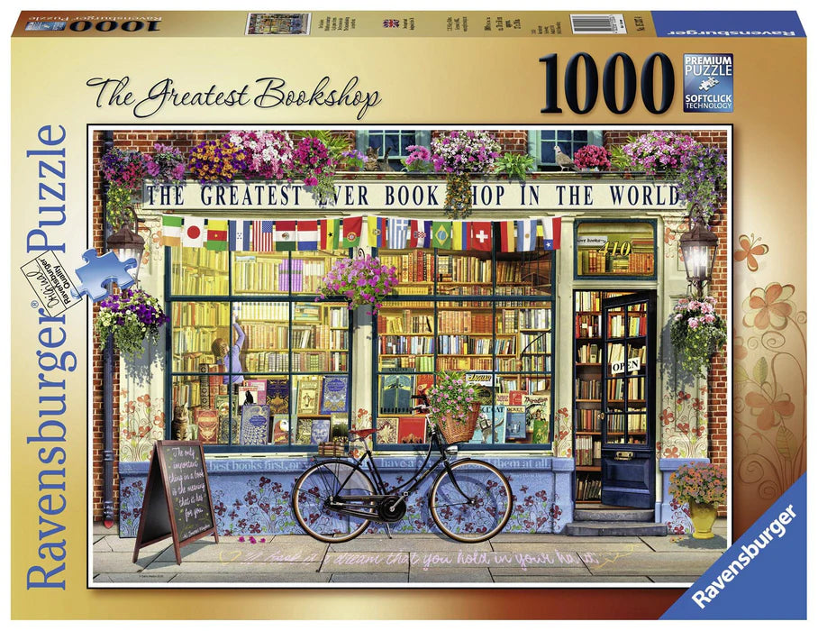 RAVENSBURGER PUZZLE - THE GREATEST BOOKSHOP 1000 PIECE - Toyworld Frankston