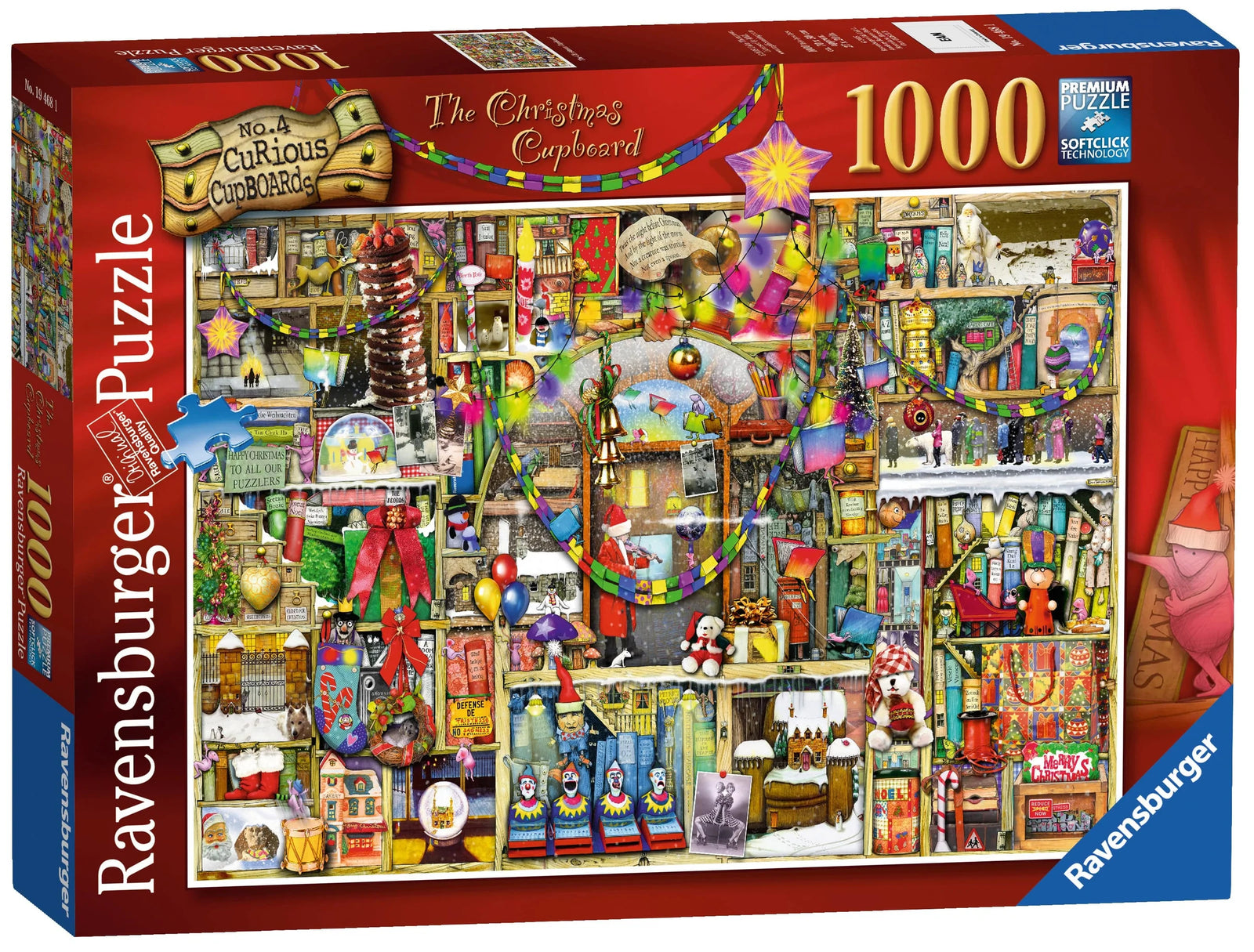 RAVENSBURGER PUZZLE - THE CHRISTMAS CUPBOARD 1000 PIECE - THE CURIOUS CUPBOARD COLLECTION - Toyworld Frankston