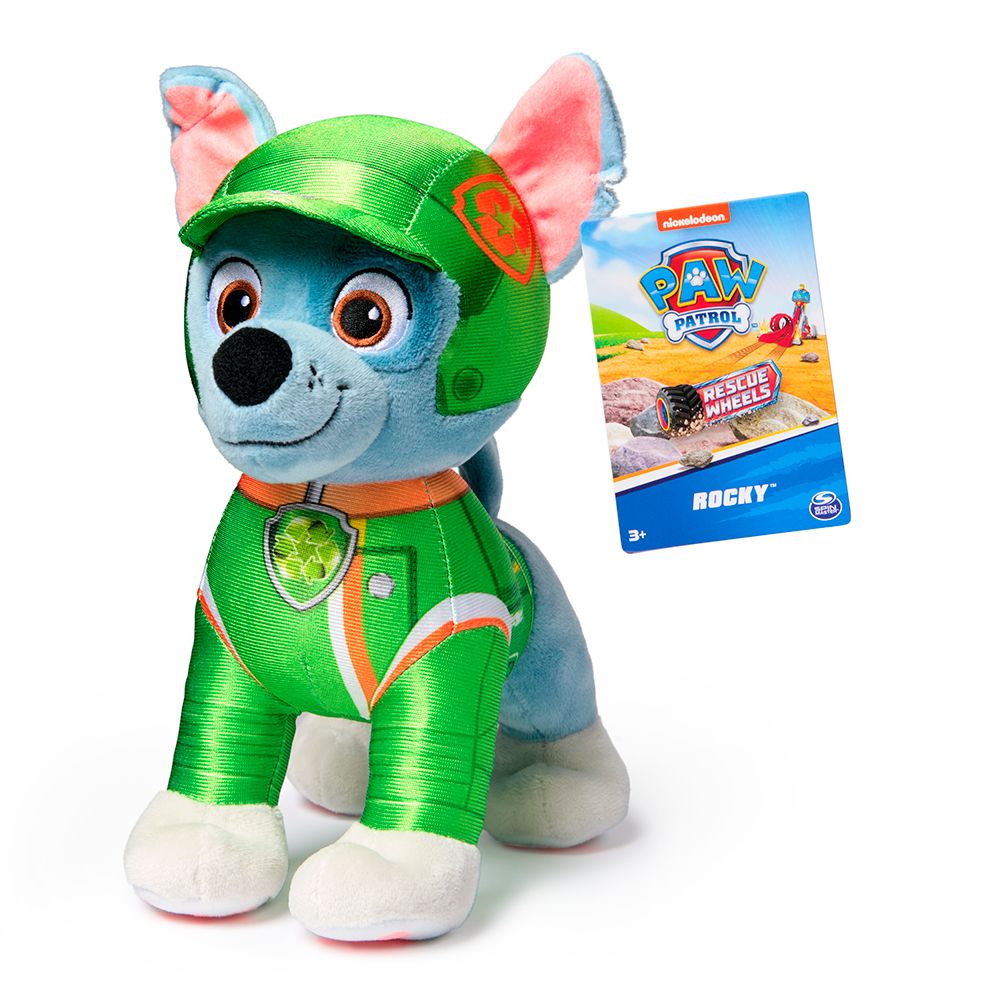 PAW PATROL RESCUE WHEELS ROCKY PLUSH - Toyworld Frankston