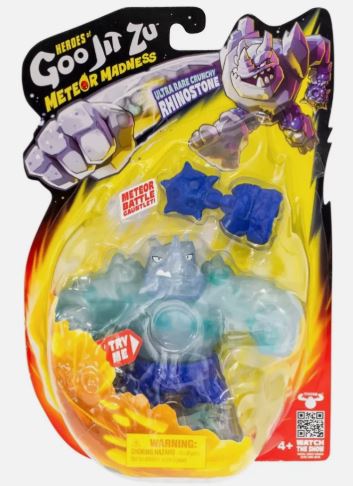HEROES OF GOO JIT ZU - METEOR MADNESS - ULTRA RARE CRUNCHY RHINOSTONE FIGURE - Toyworld Frankston