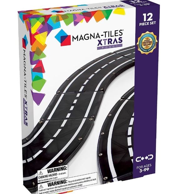MAGNA-TILES XTRAS ROADS 12 PIECE SET - Toyworld Frankston