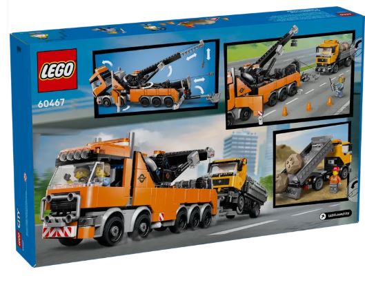 LEGO 60467 CITY - HEAVY DUTY RECOVERY TOW TRUCK WITH TRAIN