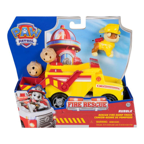 PAW PATROL FIRE RESCUE - RUBBLE RESCUE FIRE DUMP TRUCK - Toyworld Frankston