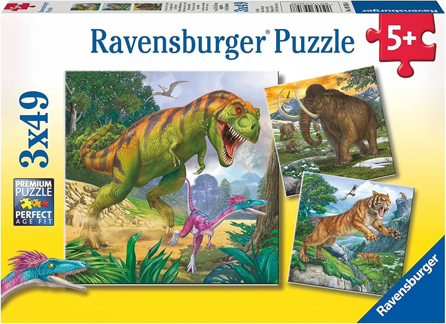 RAVENSBURGER - PRIMEVAL RULER 3X49 PIECE PUZZLE - Toyworld Frankston