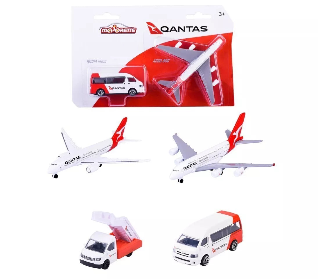 MAJORETTE QANTAS PLANE AND VEHICLE ASSORTMENT - Toyworld Frankston