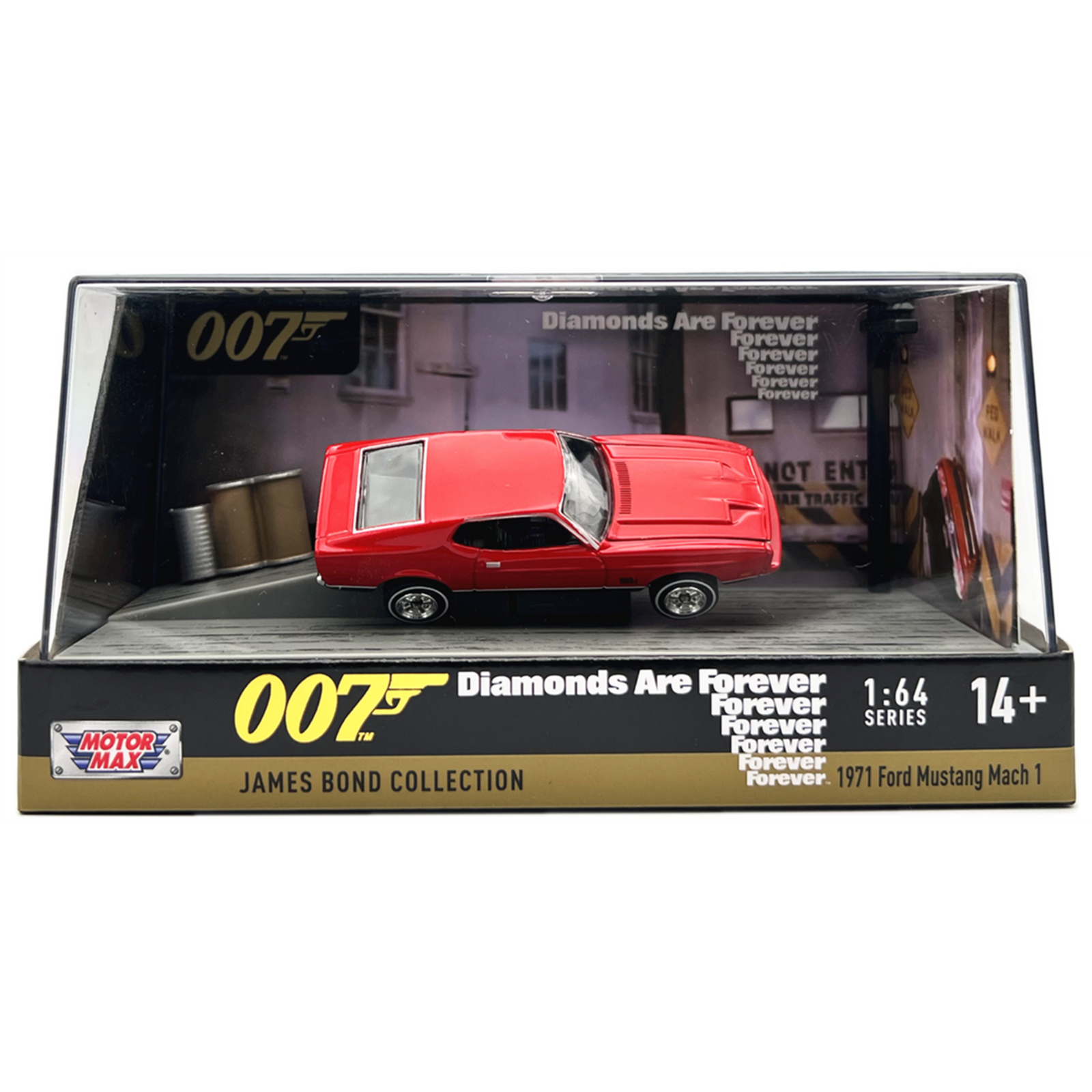 MOTORMAX 1:64 DIECAST MODEL - JAMES BOND 'DIAMONDS ARE FOREVER' (1971) - 1971 FORD MUSTANG MACH 1 - Toyworld Frankston