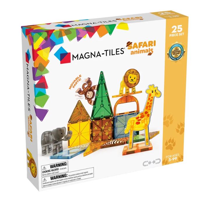 MAGNA-TILES SAFARI ANIMALS 25 PIECE SET - Toyworld Frankston