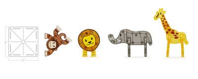 MAGNA-TILES SAFARI ANIMALS 25 PIECE SET - Toyworld Frankston