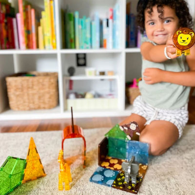 MAGNA-TILES SAFARI ANIMALS 25 PIECE SET - Toyworld Frankston