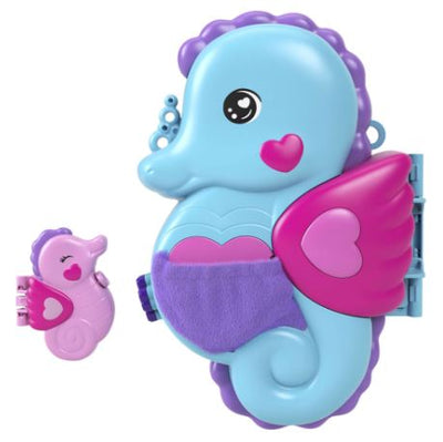 POLLY POCKET - DADDY AND ME - SEAHORSE PURSE COMPACT - Toyworld Frankston