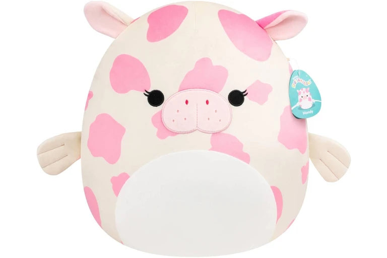SQUISHMALLOWS 16 INCH PLUSH - MONDY THE PINK AND WHITE SEA COW - Toyworld Frankston