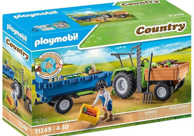PLAYMOBIL 71249 TRACTOR WITH TRAILER - Toyworld Frankston