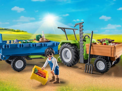PLAYMOBIL 71249 TRACTOR WITH TRAILER - Toyworld Frankston
