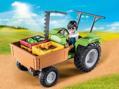 PLAYMOBIL 71249 TRACTOR WITH TRAILER - Toyworld Frankston