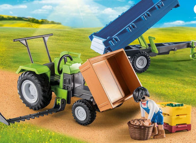 PLAYMOBIL 71249 TRACTOR WITH TRAILER - Toyworld Frankston