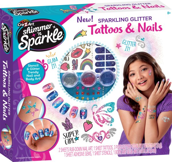 SHIMMER N SPARKLE NAILS & BODY TATTOO SET