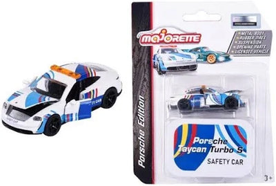 MAJORETTE PORSCHE MOTORSPORT DELUXE - PORSCHE TAYCAN TURBO S SAFETY CAR - Toyworld Frankston