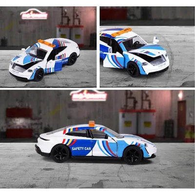 MAJORETTE PORSCHE MOTORSPORT DELUXE - PORSCHE TAYCAN TURBO S SAFETY CAR - Toyworld Frankston
