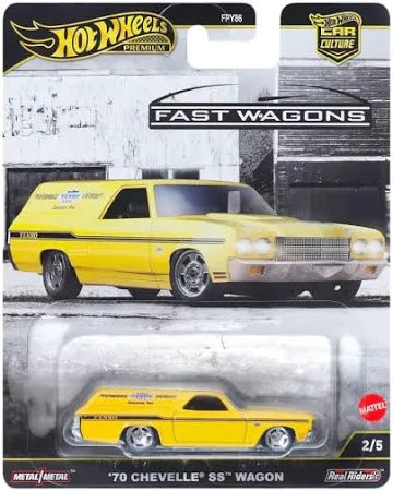 HOT WHEELS CAR CULTURE FAST WAGONS - '70 CHEVELLE SS WAGON - Toyworld Frankston