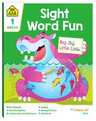 SCHOOL ZONE SIGHT WORD FUN I KNOW IT BOOK - Toyworld Frankston