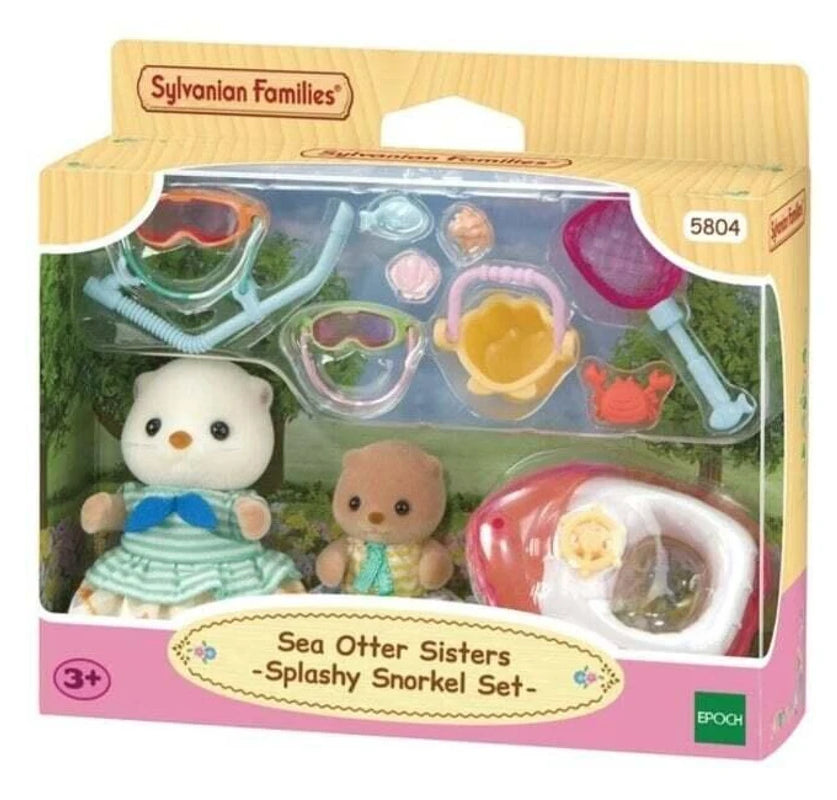 SYLVANIAN FAMILIES - SEA OTTER SISTERS - SPLASHY SNORKEL SET - Toyworld Frankston