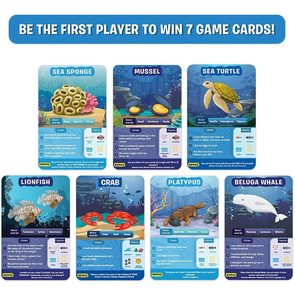 SKILLMATICS CARD GAME : GUESS IN 10 UNDERWATER ANIMALS - Toyworld Frankston