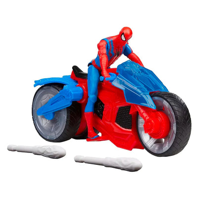 SPIDERMAN 4IN FIGURE WEB BLAST CYCLE - Toyworld Frankston