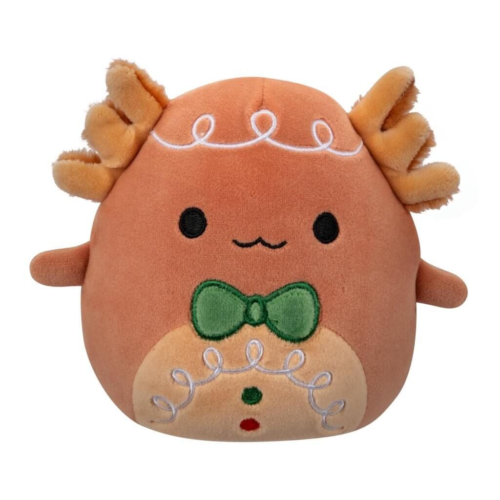 SQUISHMALLOWS -  7.5 INCH PLUSH - CHRISTMAS - DEN THE GINGERBREAD AXOLOTYL - Toyworld Frankston