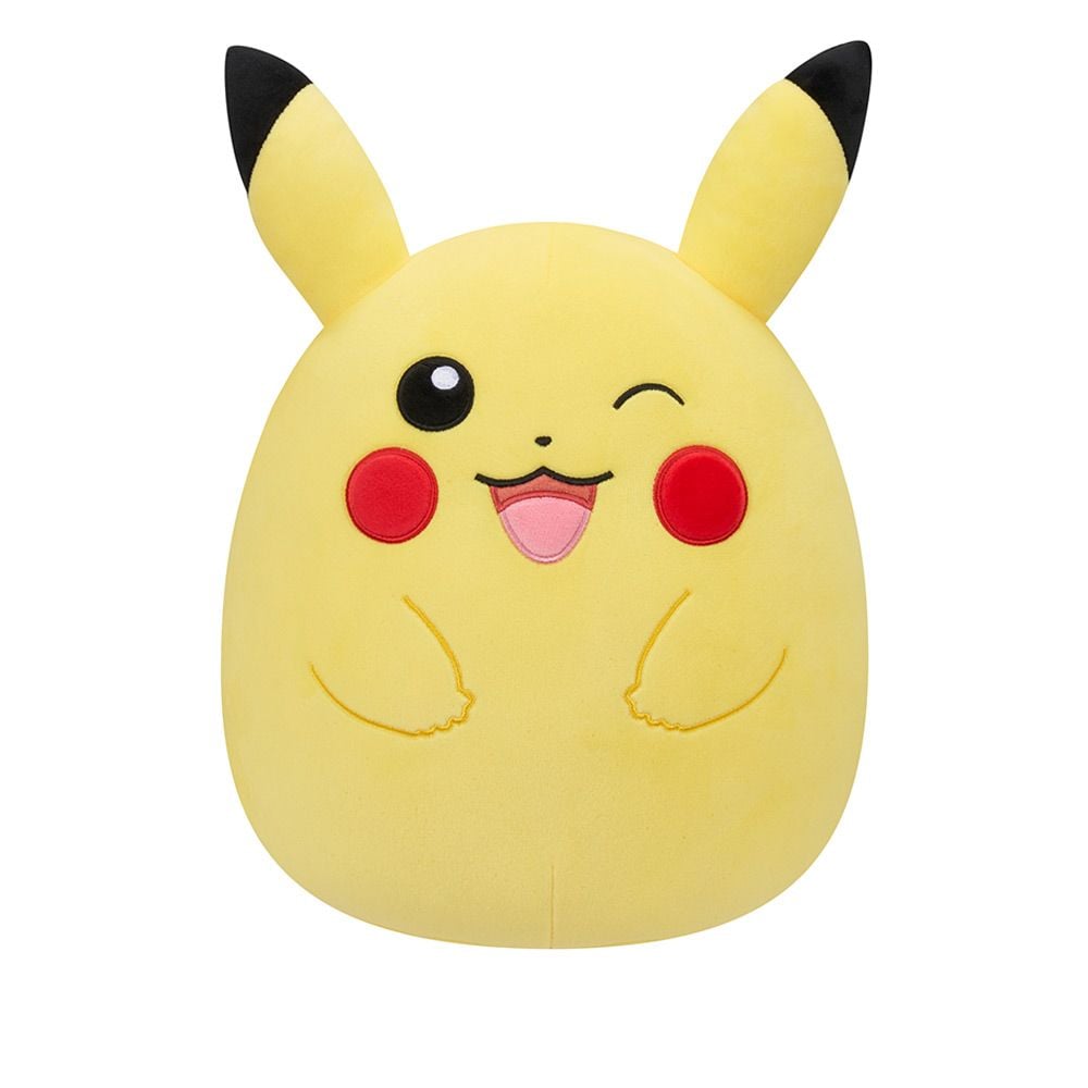SQUISHMALLOWS -  POKEMON WAVE 3 10 INCH PLUSH - WINKING PIKACHU - Toyworld Frankston