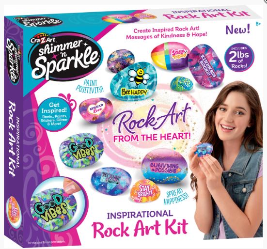 SHIMMER N SPARKLE INSPIRATIONAL ROCK ART PAINTING KIT - Toyworld Frankston