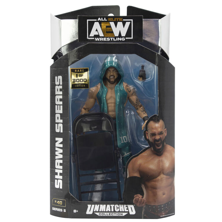 ALL ELITE WRESTLING UNMATCHED #40 SHAWN SPEARS ACTION FIGURE - Toyworld Frankston