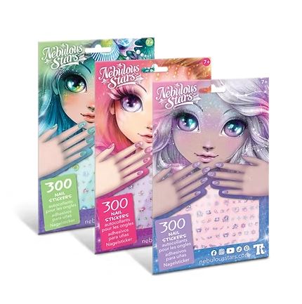 NEBULOUS STARS - NAIL STICKERS ASSORTED - Toyworld Frankston
