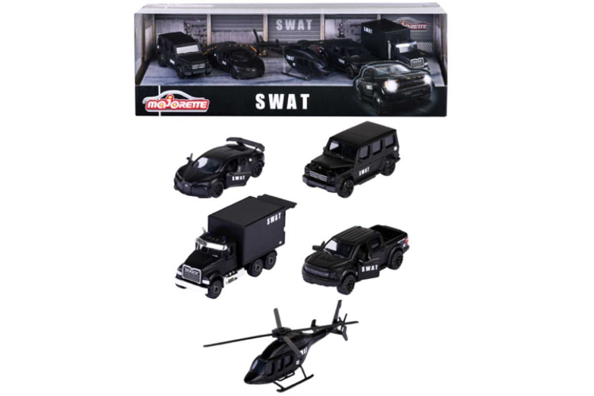 MAJORETTE SWAT 5 PC BOX GIFTPACK - Toyworld Frankston