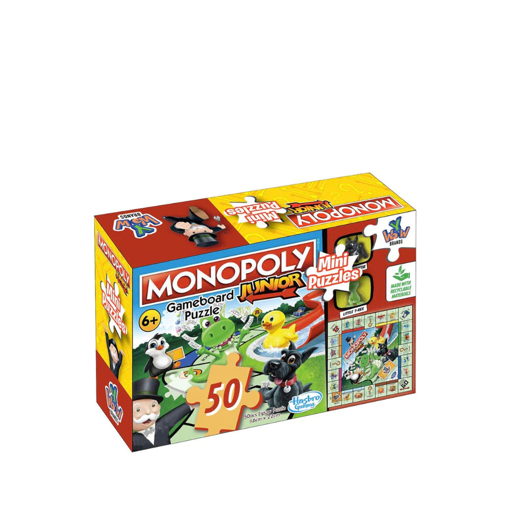 MINI PUZZLES HASBRO GAMING 50PC MONOPOLY JR - Toyworld Frankston