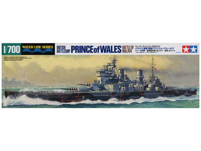 TAMIYA 1/700 WATER LINE SERIES BRITISH BATTLESHIP PRINCE OF WALES BATTLE OF MALAYA - Toyworld Frankston