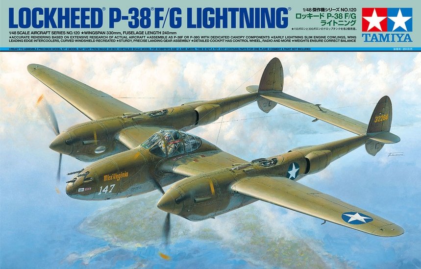 TAMIYA 1/48 P-38 F/G LIGHTNING - Toyworld Frankston
