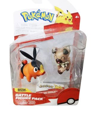POKEMON BATTLE FIGURE PACK - TEPIG AND ROCKRUFF - Toyworld Frankston