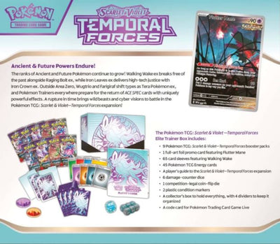 POKEMON TCG SCARLET AND VIOLET TEMPORAL FORCES ELITE TRAINER PACK - Toyworld Frankston