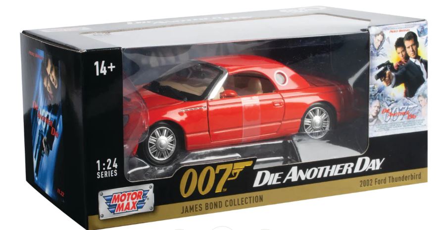 MOTORMAX 1:24 DIECAST MODEL - JAMES BOND 'DIE ANOTHER DAY' (2002) - 2002 FORD THUNDERBIRD - Toyworld Frankston