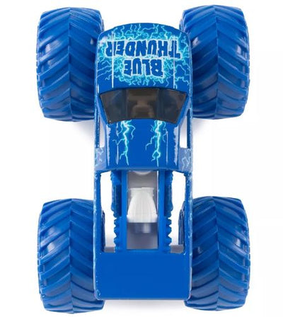 MONSTER JAM - 1:64 DIESCAST TRUCKS 2PK- BLUE THUNDER V FULL CHARGE - Toyworld Frankston