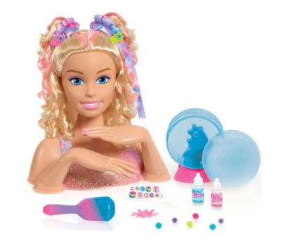 BARBIE - TIE DYE DELUXE STYLING HEAD - Toyworld Frankston
