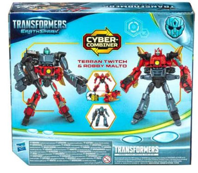 TRANSFORMERS EARTHSPARK - TERRAN TWITCH AND ROBBY MALTO CYBER COMBINER - Toyworld Frankston