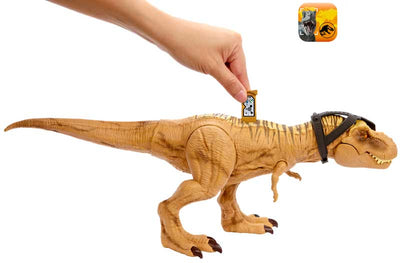 JURASSIC WORLD - DINO TRACKERS HUNT AND CHOMP ROARING TYRANNOSAURUS REX - Toyworld Frankston