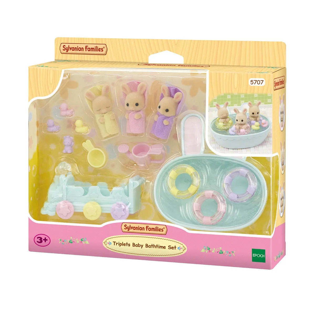 SYLVANIAN FAMILIES - TRIPLETS BABY BATHTIME SET - Toyworld Frankston